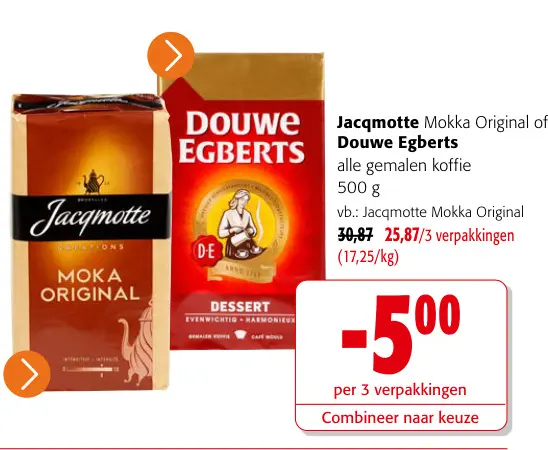 Promotie: Mokka Original of alle gemalen koffie