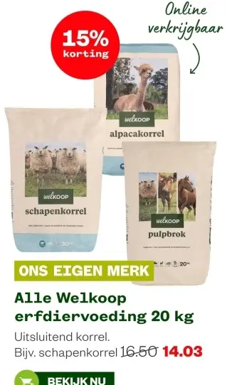 Aanbieding: Alle Welkoop erfdiervoeding