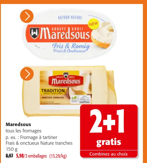 Offre: Tous les fromages