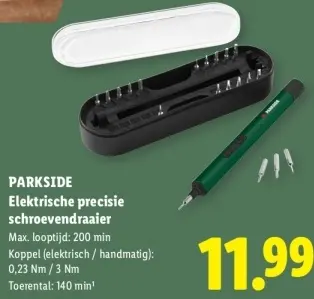 Aanbieding: Elektrische precisie schroevendraaier