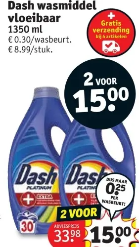 Aanbieding: Dash Wasmiddel vloeibaar