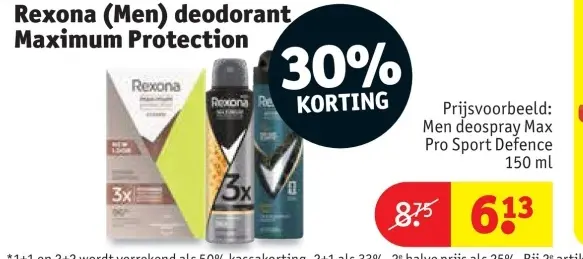 Promotie: Rexona (Men) deodorant Maximum Protection