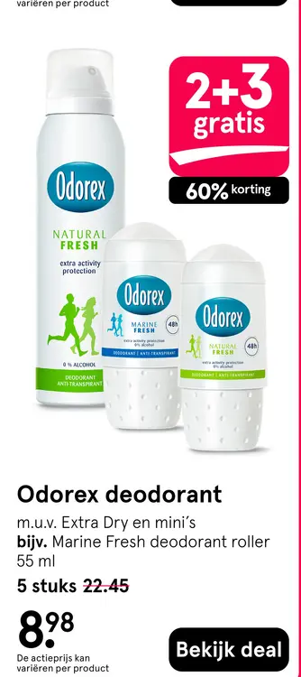 Aanbieding: Odorex deodorant