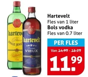 Aanbieding: Hartevelt, Bols vodka