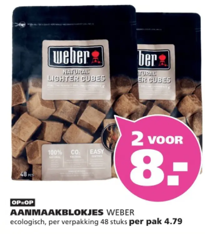 Aanbieding: Aanmaakblokjes Weber