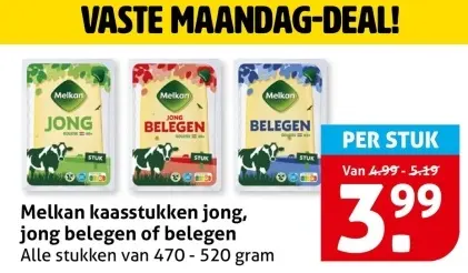 Kaasstukken jong, jong belegen of belegen