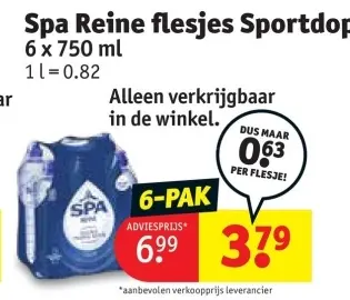 Promotie: Spa Reine flesjes Sportdop