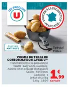 Offre: Pomme de terre de consommation lavee U