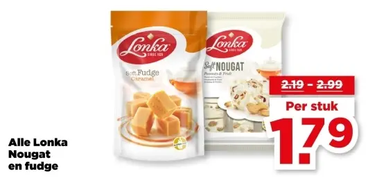 Aanbieding: Lonka Nougat en fudge