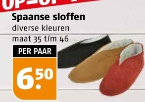 Aanbieding: Spaanse sloffen