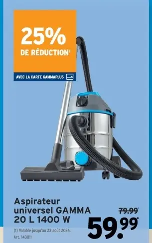Offre: Aspirateur universel