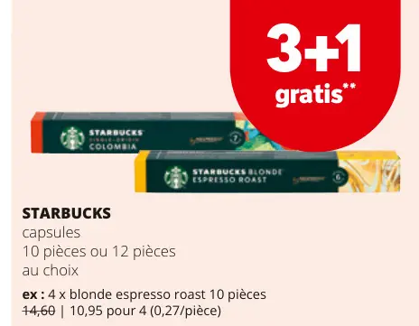 Offre: STARBUCKS capsules