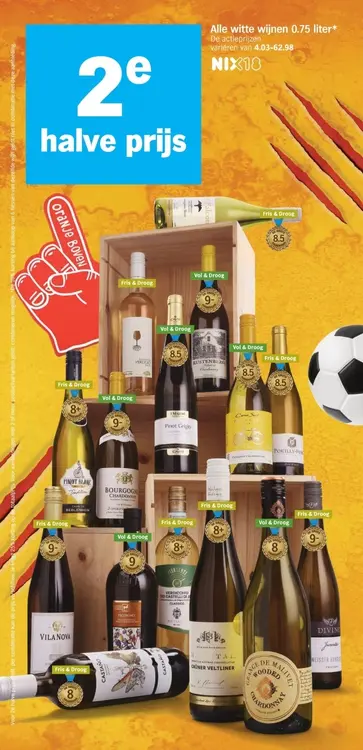 Aanbieding: Alle witte wijnen 0.75 liter