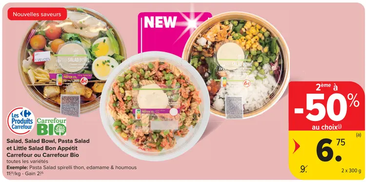 Offre: Salad, Salad Bowl, Pasta Salad et Little Salad Bon Appétit