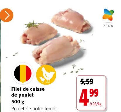 Offre: Filet de cuisse de poulet