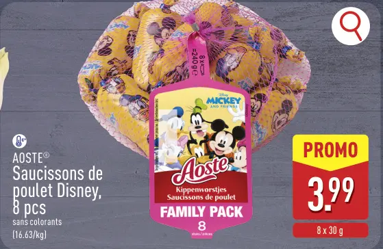 Offre: Saucissons de poulet Disney