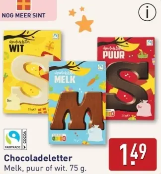 Aanbieding: Chocoladeletter