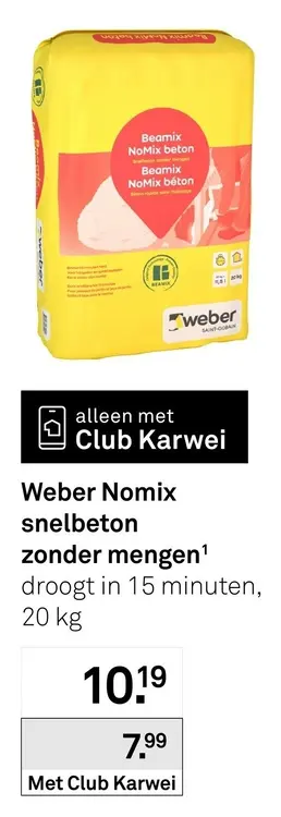 Aanbieding: Nomix snelbeton zonder mengen