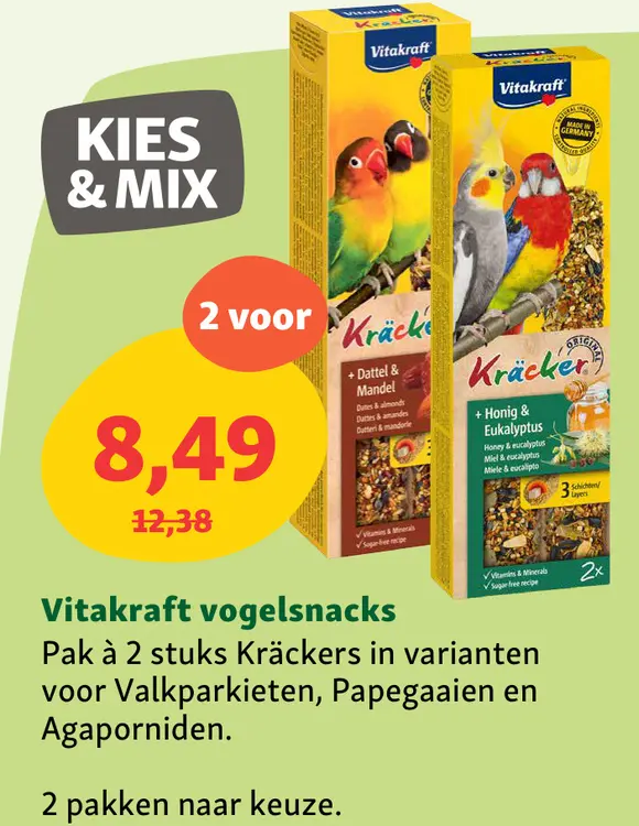 Aanbieding: Vitakraft vogelsnacks