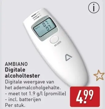 Aanbieding: Digitale alcoholtester