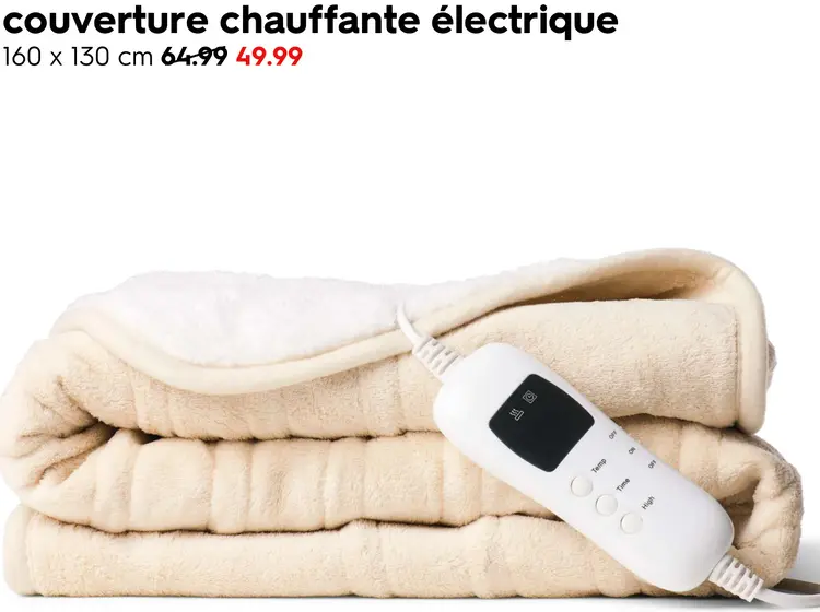 Offre: Couverture chauffante électrique