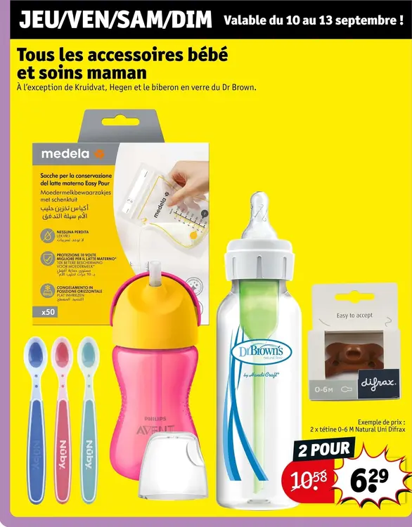 Offre: Tous les accessoires bébé et soins maman