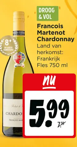 Aanbieding: Francois Martenot Chardonnay