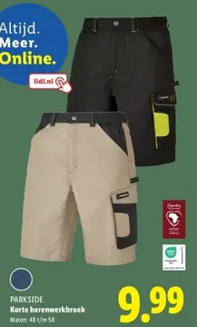 Aanbieding: Korte herenwerkbroek