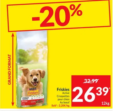 Offre: Friskies Croquettes pour chien Au bœuf