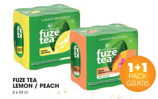 Promotie: Fuze tea lemon / peach