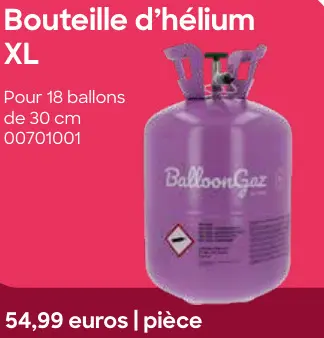 Offre: Bouteille d'hélium XL