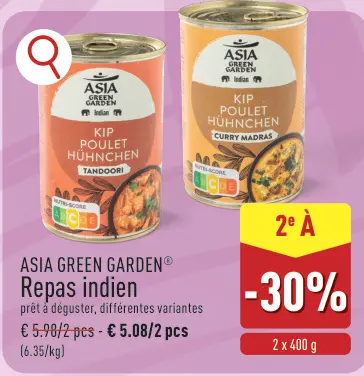 Offre: Repas indien