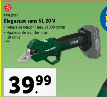 Offre: éagueuse sans fil, 20  V