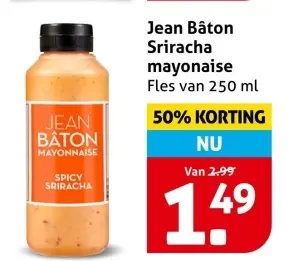 Aanbieding: Jean Bâton Sriracha mayonaise