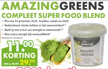 Aanbieding: AMAZINGGREENS Compleet Super Food Blend