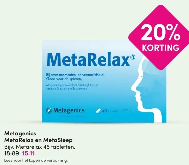 Aanbieding: Metagenics MetaRelax en MetaSleep