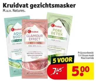 Aanbieding: Kruidvat gezichtsmasker