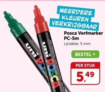 Aanbieding: Posca Verfmarker PC-5m
