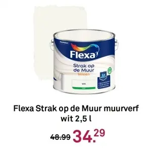 Aanbieding: Flexa Strak op de Muur muurverf wit