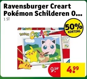 Aanbieding: Ravensburger Creart Pokémon Schilderen Op Nummer