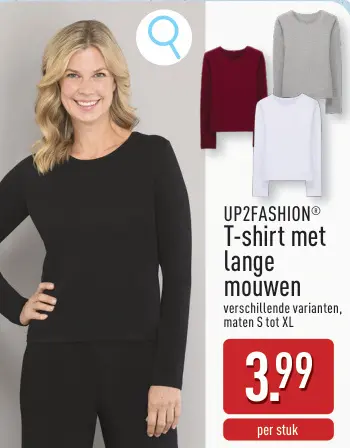 Promotie: T-shirt met lange mouwen