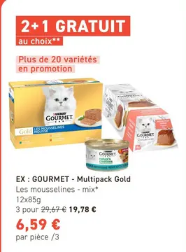 Offre: GOURMET - Multipack Gold Les mousselines - mi