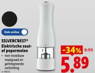 Promotie: Elektrische zout- of pepermolen