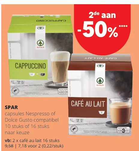 Promotie: Capsules Nespresso of Dolce Gusto compatibel