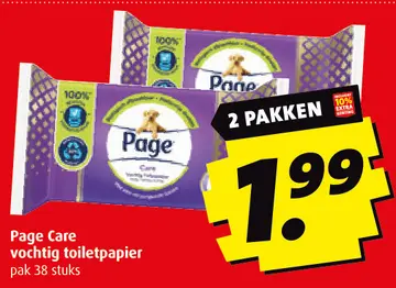 Aanbieding: Page Care vochtig toiletpapier