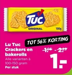 Aanbieding: Lu Tuc Crackers en bakerolls