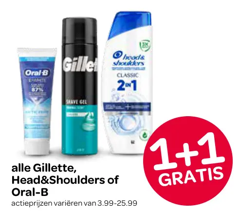Aanbieding: Alle Gillette, Head&Shoulders of Oral-B
