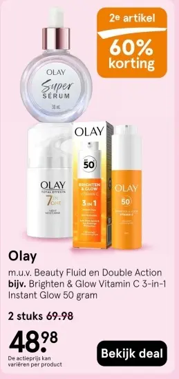 Aanbieding: Beauty Fluid en Double Action bijv. Brighten