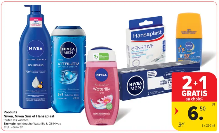Offre: Produits Nivea, Nivea Sun et Hansaplast