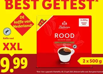 Aanbieding: Koffie rood XXL